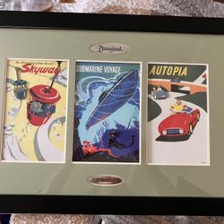 Disney Disneyland Tomorrowland Framed Pin Set