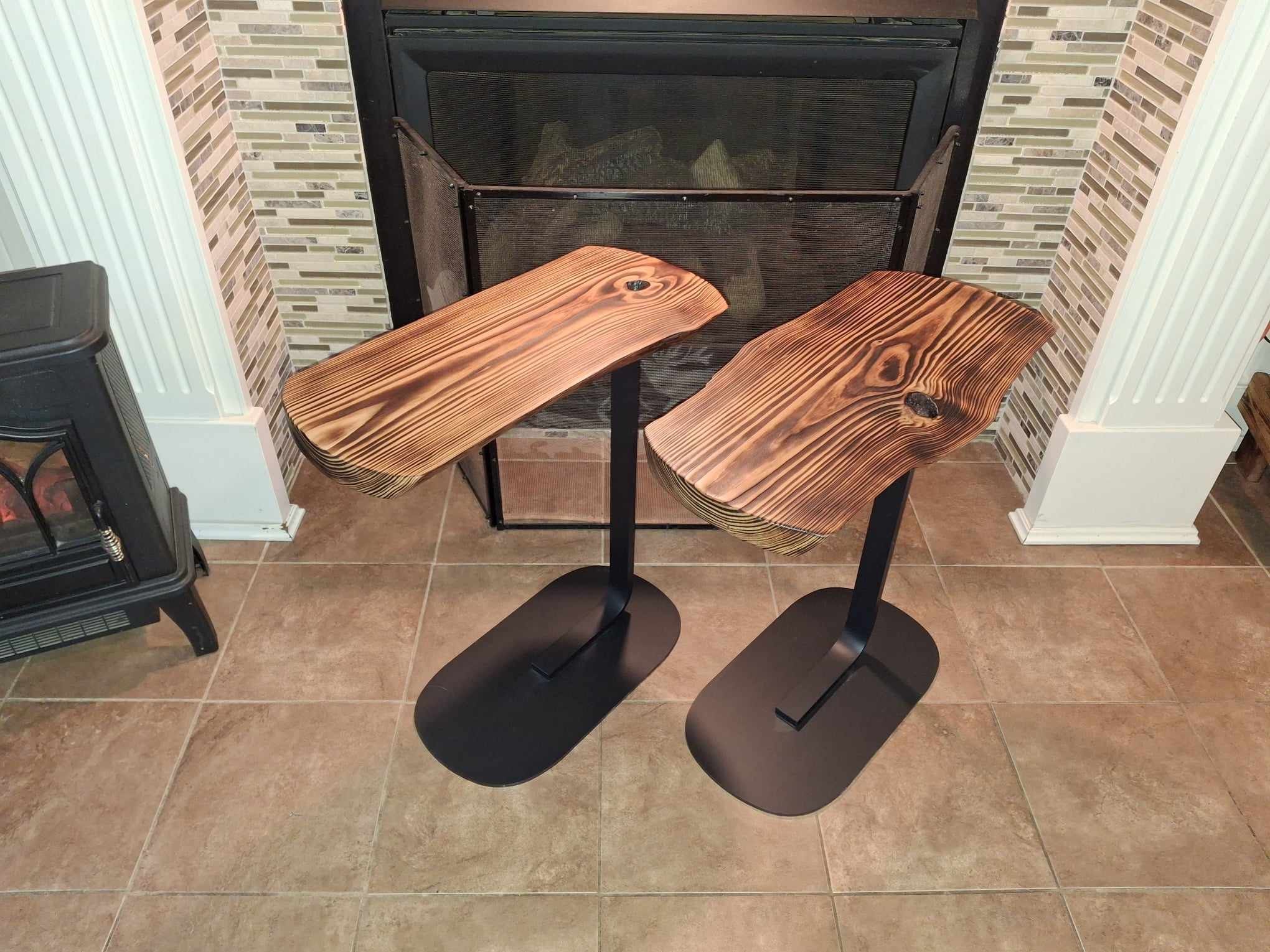 Custom Laptop Side Tables Rustic