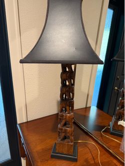33” Tommy Bahama style stacked Elephant lamp