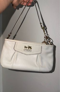 Mini white coach bag