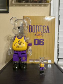 Lakers x Bodega Be@rbrick 400% and 100%