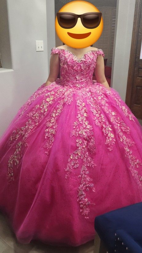 Hot Pink Quinceaera Dress - coffeafoods.com