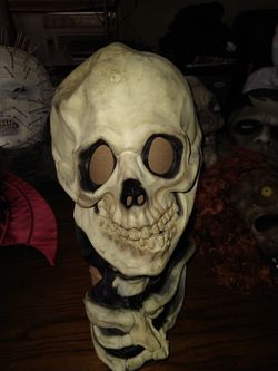 Skull Head With Neck Latex Masks
