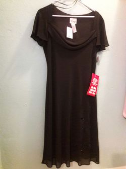New Beaded Black Dress size 12