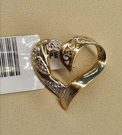 10K DIJE DE CORAZON, HEART PENDANT (MOTHERS DAY)