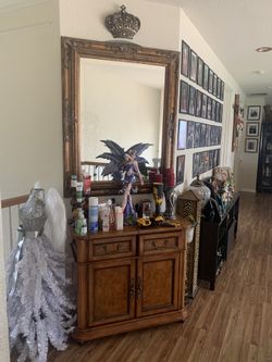 Buffet Table With Mirror