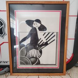 Art Decor 1983 Framed Print By Jeannette VINTAGE