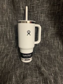 Matte White Hydro Flask travel Mug