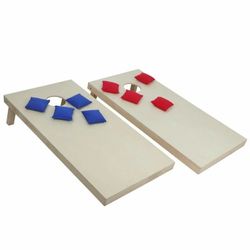 4FT x 2FT Wood Cornhole Bean Bag Toss Game Set with Carry Case