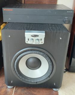Passive Mirage Omni S10 subwoofer and Amplifier combo