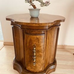 Beautiful vintage end table, cubby cabinet by Godsons Furniture