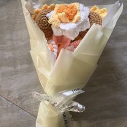 Handmade Crochet Flower Bouquet – Plush Floral Gift