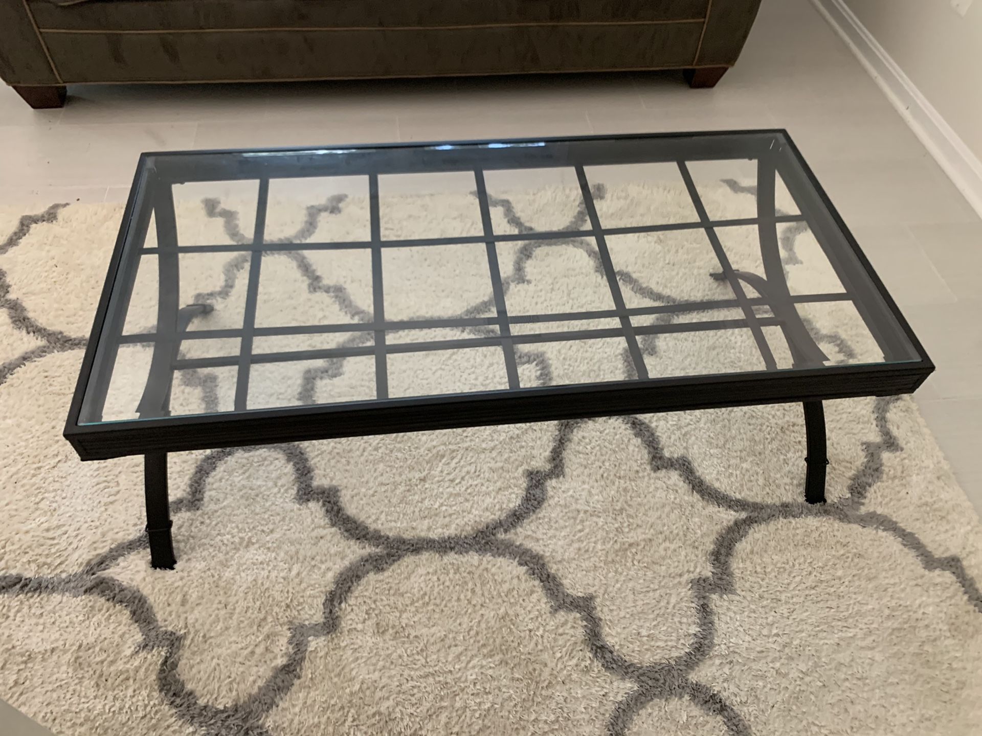 Set of 3 coffee tables (glass)