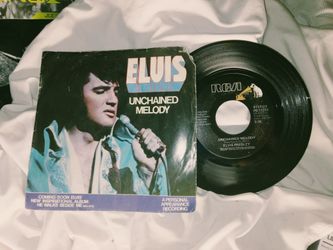 ELVIS PRESLEY!! Unchained Melody and Softly, As I Leave You 45 Rocord