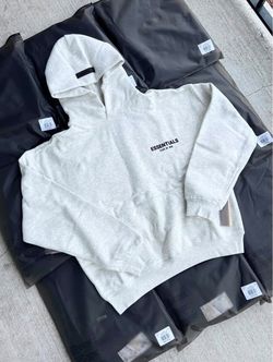 White Light oatmeal Essential hoodie