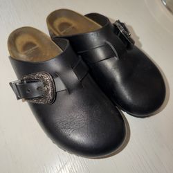 Saint Laurent Jimmy Buckled Clogs