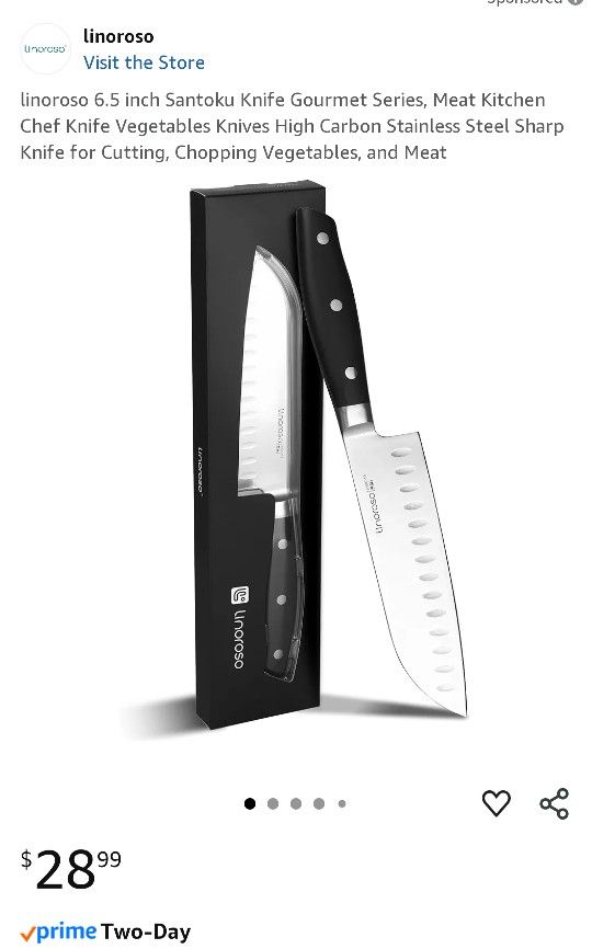 6.5 inch Santoku Knife- New in Box