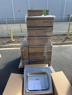 Pallet of Single bowl sink drop in stainless steel
