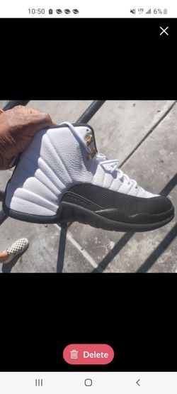 Air Jordan 12 White Black Gold Sneaker