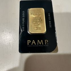 PAMP Classic Refinery Emblem 1 oz .9999 Fine Gold Bar Sealed in Veriscan Card