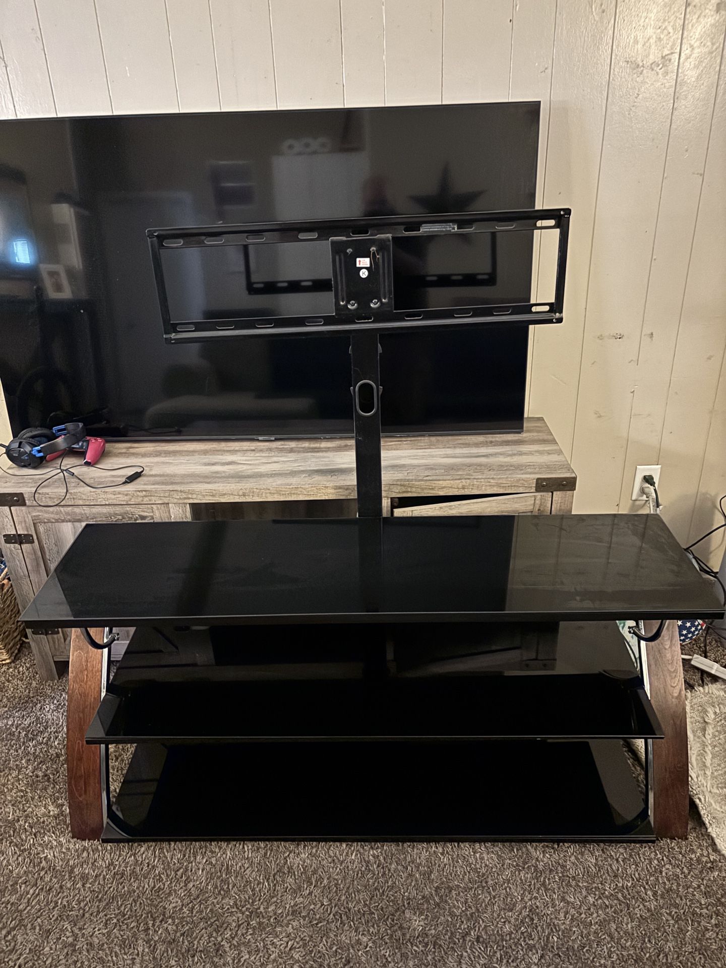 Glass TV Stand with Swivel Mount Attached!! $35