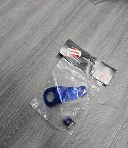 BRAND NEW PASSWORD JDM EG EH EJ CIVIC BLUE CNC BILLET ALUMINUM RADIATOR STAY MOUNT BRACKET+WASHER KIT