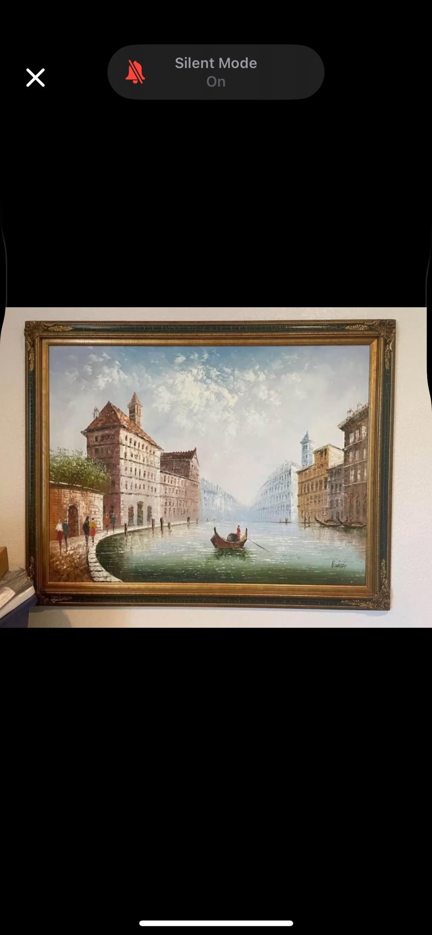 CAROLINE Burnett Signed Original Painting Oil on Canvas Large Vintage