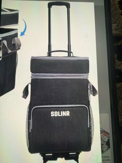 Cooler with wheels and handle for 72 cans 2n1