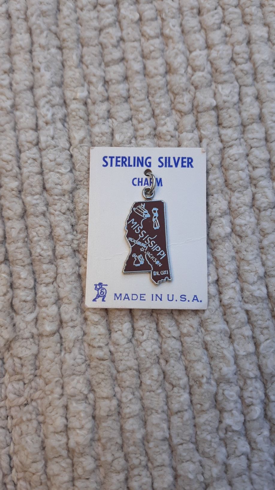 Mississippi Vintage Sterling Silver Charm