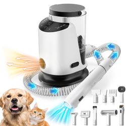 NEW IN BOX - Dog Grooming Vacuum & Pet Hair Dryer & Dog Grooming Kit Suction 99% Pet Hair, 3L Large Capacity Dog Vacuum with 9 Tools, Quiet, Adjustabl