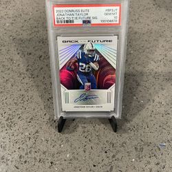2022 Donruss Elite JONATHAN TAYLOR AUTOGRAPH/AUTO BACK FUTURE COLTS 79/99 PSA 10