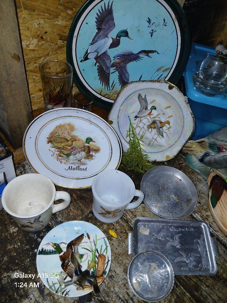 Mallard Duck Tray, Plates, Glass, Cups