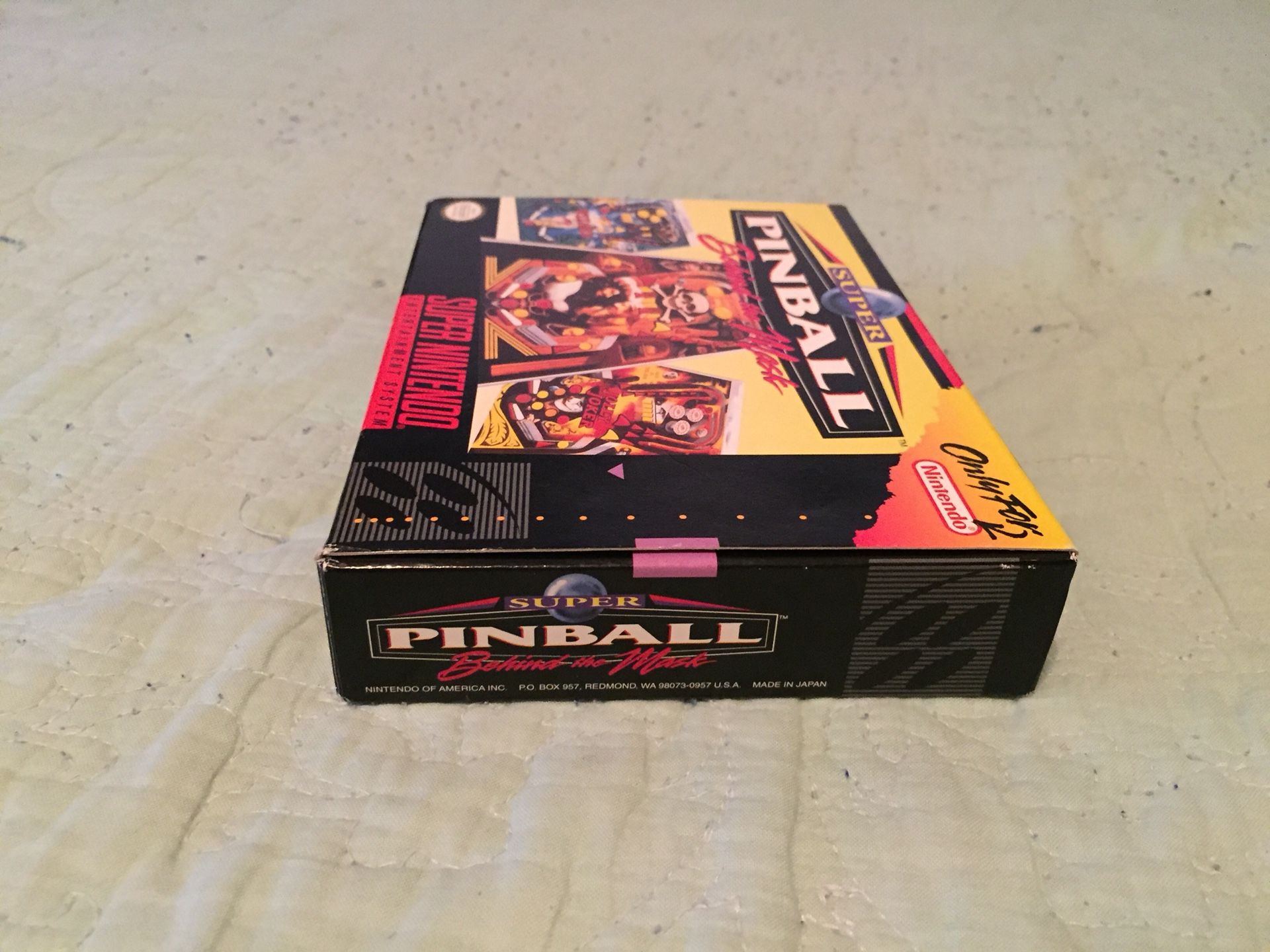SNES Super Pinball Behind the Mask CIB