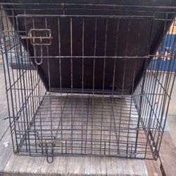 FREE * DOG CRATE ANIMAL CRATE 25"x 36" FREE * PLASTIC REMOVABLE BOTTOM*