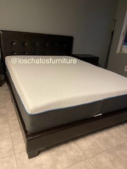 Queen Size Bed Frame With Mattress Memory Foam 