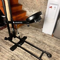 DB Method Squat Machine 10 Minute Workout. Black, Folds