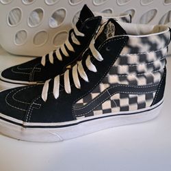 Vans Sk8-Hi  " Blur Check" Sneakers Men S 6.0 Woman's 7.5 Skateboard Shoe Excellent Shape.Unisex.