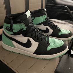 Size 14 Air Jordan 1 Retro High OG 'Green Glow Toe