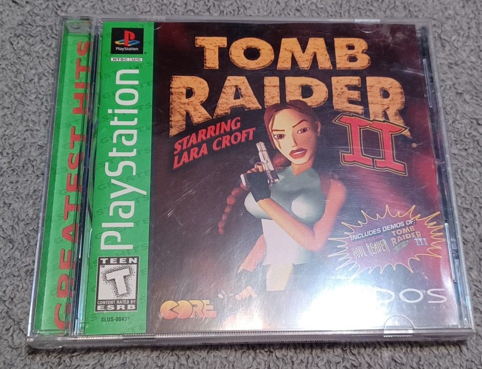 Playstation 1 Tomb Raider 2 Lara Croft Greatest Hits Explore Fight
