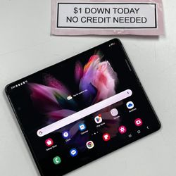 Samsung Galaxy Z Fold 3 5G 7.6 -PAYMENTS AVAILABLE-$1 Down Today 