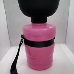 Pink Pet Collapsible Water Bottle For Dogs, For Travel Leak Proof Portable 