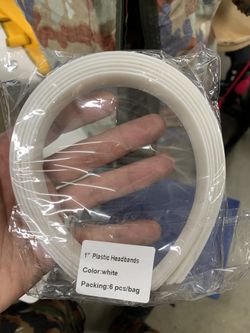 Package Of 6 Plastic Headbands 