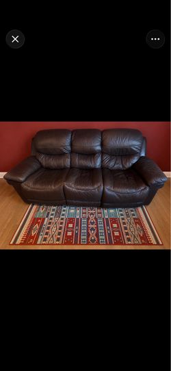 Leather Power Reclining Sofa - Dual Recliners