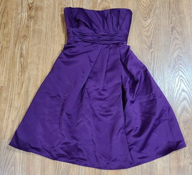 Forever Yours International Strapless Dress Size 1 Deep Purple