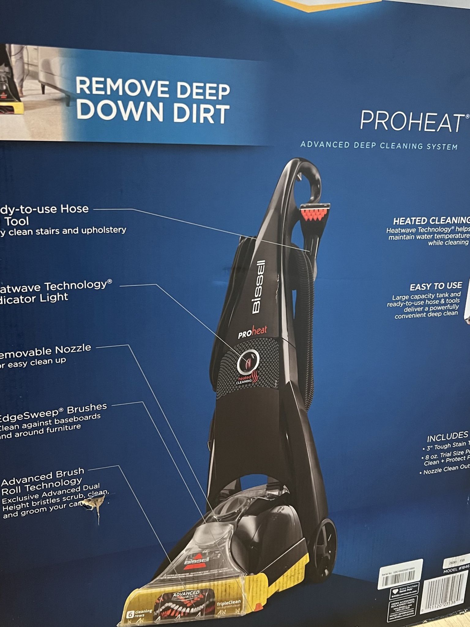 New Bissell Advanced Proheat Cleaning Vacuum 