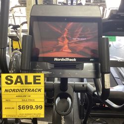 NordicTrack Ariglide 14i Elliptical Cross Trainer With 14” HD Touchscreen Like New