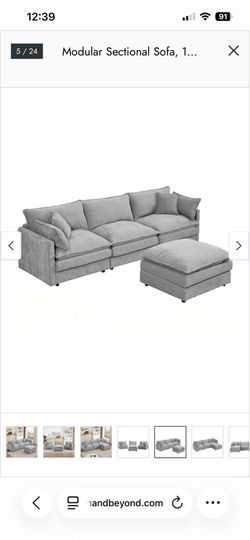 New sofa with ottoman