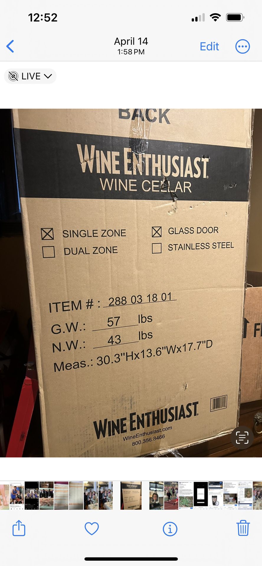 Brand New Wine Refrigerator (Price Reduced)