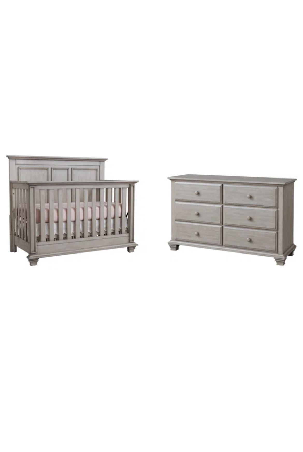 Oxford Baby Crib, Dresser, Newton Mattress