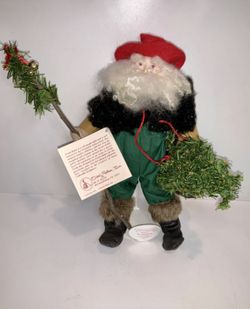 Saints Clause Overly-Raker Jolly Farmer 1993 USA COA With Piglet And Bucket RARE